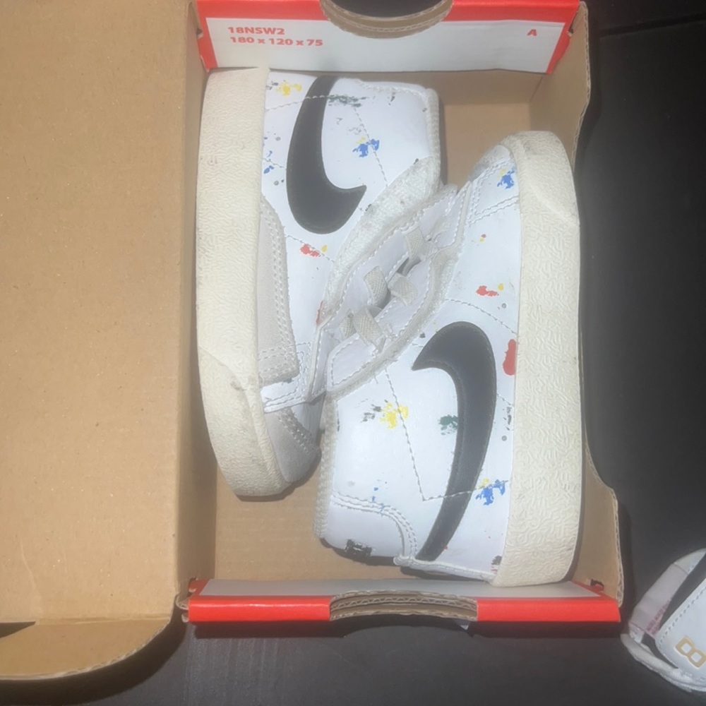 Has some wear and tear to the front of the shoe could use some clean up!!